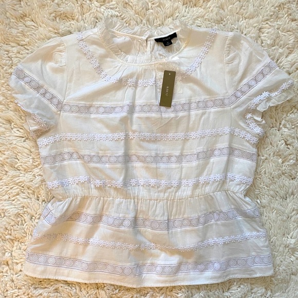 NWT J. Crew peplum top. Size M - Picture 3 of 6